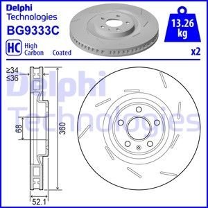Гальмiвнi диски Delphi BG9333C