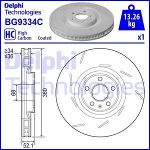 Гальмiвнi диски Delphi BG9334C