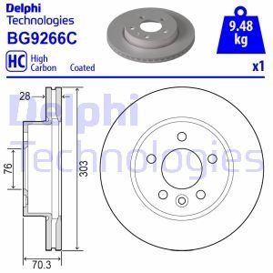 Гальмiвнi диски Delphi BG9266C