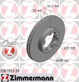 Тормозной диск ZIMMERMANN 250135720