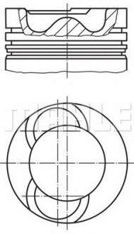 Поршень MAHLE / KNECHT 2136210 (фото 1)