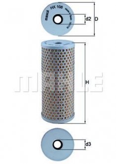 Фільтр гідропідсилювача керма MAHLE / KNECHT HX108