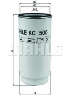 Фільтр палива MAHLE / KNECHT KC505D (фото 1)