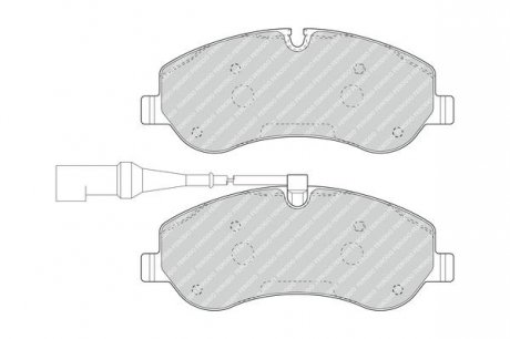Комплект тормозных колодок, дисковый тормоз FERODO FVR4909 (фото 1)