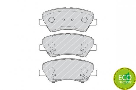 Комплект тормозных колодок, дисковый тормоз FERODO FDB4613 (фото 1)