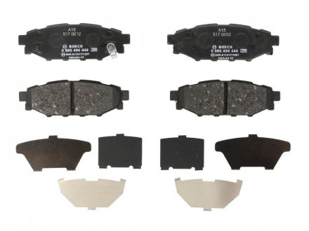 Комплект тормозных колодок, дисковый тормоз BOSCH 0 986 494 444 (фото 1)