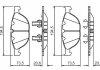 Комплект тормозных колодок, дисковый тормоз BOSCH 0 986 494 349 (фото 2)