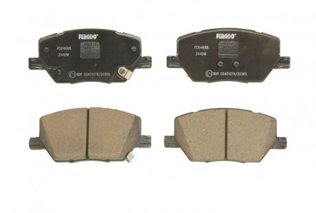 Дисковые тормозные колодки, комплект FERODO FDB4688 (фото 1)