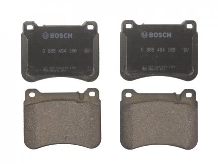 Комплект гальмівних колодок з 4 шт. дисків BOSCH 0 986 494 166 (фото 1)