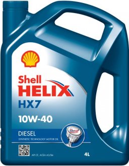 Олива для двигуна SHELL HELIX D HX7 10W40 4L (фото 1)