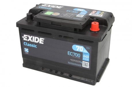 Акумулятор CLASSIC 12V/70Ah/640A EXIDE EC700