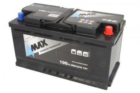 Аккумулятор 100Ah/800A(- +)EUR(L353 W175 H190) 4MAX BAT100/800R/4MAX