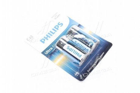 Батарейка LR14/ C Ultra Alkaline (Blister 2шт) (вир-во) PHILIPS LR14E2B/10