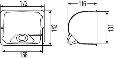 Стекло фары HELLA 9BG 127 426-001