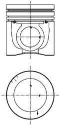 Поршень (D12C/D12D) KOLBENSCHMIDT 40100600 (фото 1)