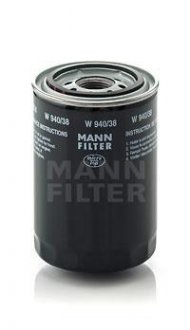 Масляний фiльтр MANN-FILTER W940/38