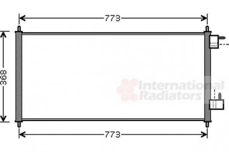 Радиатор кондиционера FORD Transit Connect (P65, P70, P80) VAN WEZEL 18005361