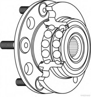 Ступица колеса с подшипником задн. Mazda3 I 03-13, Mazda5 I 05-10 JAKOPARTS J4713036