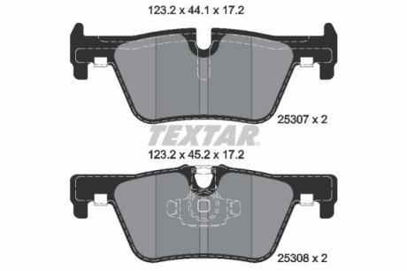 Комплект гальмівних колодок TEXTAR 2530701 (фото 1)