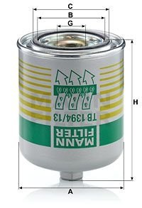 Фільтр вологовідділювача MANN-FILTER TB1394/13X