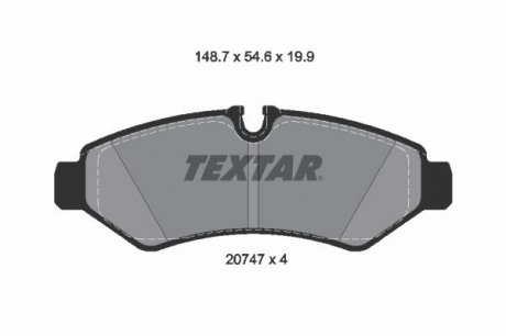 Комплект гальмівних колодок TEXTAR 2074701 (фото 1)