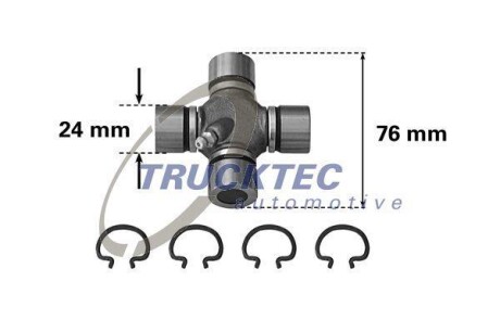 Хрестовина шарнірного вала TRUCKTEC AUTOMOTIVE 02.34.017