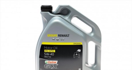 Олива - Castrol GTX RN 5W-40 RN 710 4X5L RENAULT 7711658111