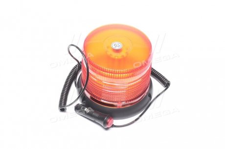 Маяк проблисковий помаранчевий LED, 12/24V, магніт +3 болта кріплення JUBANA 453706005 (фото 1)