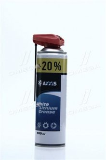 Смазка-спрей белая литиевая (носик) +20 500ml <> AXXIS G-2014C-500