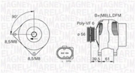 Генератор MAGNETI MARELLI 063731394010