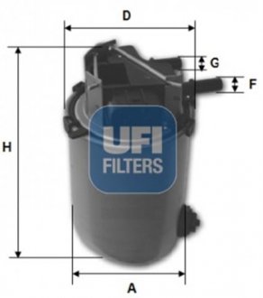 Фільтр паливний NISSAN QASHQAI 1.6 DCI 07-14 (вир-во) UFI 24.061.01
