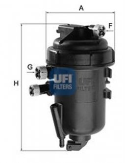 Фільтр паливний FIAT DOBLO 1.3 MJTD 05-09 (вир-во) UFI 55.178.00