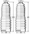 Пильник рульового керування 2шт. к-т з хомутами BORG & BECK BSG3371 (фото 1)