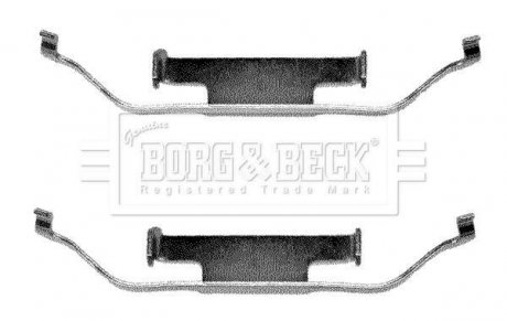 Ремкомплект гальмiвних колодок BORG & BECK BBK1012 (фото 1)