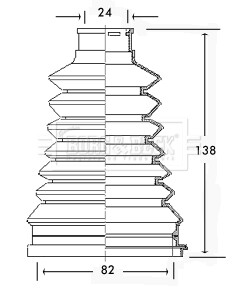 Пильник привiдного валу к-т BORG & BECK BCB2226