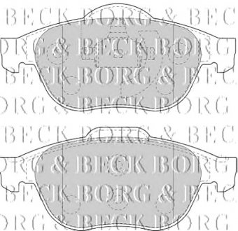 Гальмівні колодки, дискове гальмо (набір) BORG & BECK BBP1731