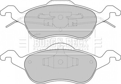 Гальмiвнi колодки дисковi BORG & BECK BBP1602