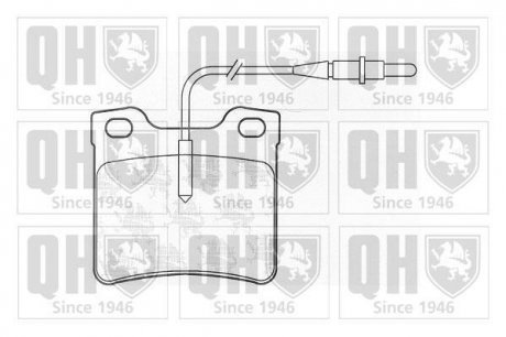 Колодки тормозные (задние) MB Vito (W638) TDI 96- (Ate)/(с датчиками) Quinton Hazell BP929