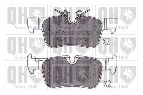 Колодки тормозные (задние) BMW 1 (F52/F40)/X2 (F39) 17-/2 (F44-F46)/i3 (I01) 13-/X1 (F48)/Mini 14- Quinton Hazell BP1860