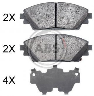 Колодка гальм. диск. передн. (ABS) A.B.S. 35022