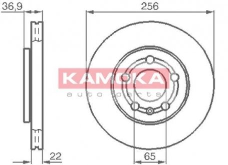 Гальмiвнi диски KAMOKA 1031854 (фото 1)
