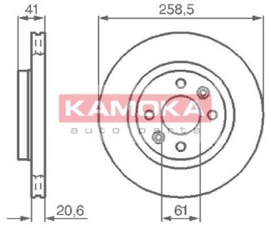 Гальмiвнi диски KAMOKA 1032192 (фото 1)