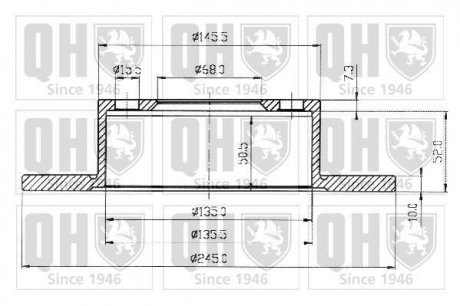 Гальмiвнi диски Quinton Hazell BDC3589