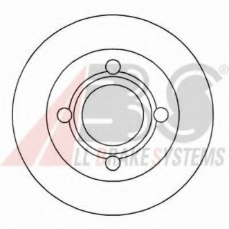 Гальмівний диск задн. Audi 100 (82-91) A.B.S. 16068