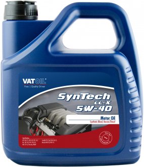 Фото масло моторное SynTech LL-X 5W-40 (4 л) VATOIL 50035 Масло моторное SynTech LL-X 5W-40 (4 л) VATOIL 50035