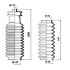 Комплект пыльника, рулевое управление MOOG K150020 (фото 2)
