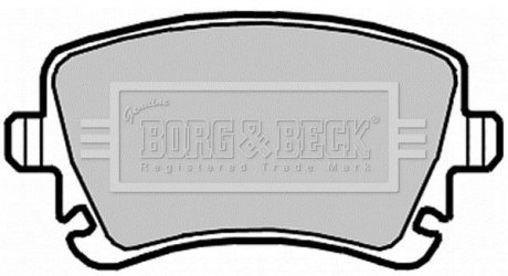 Гальмівні колодки, дискове гальмо (набір) BORG & BECK BBP2139 (фото 1)