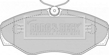 Гальмiвнi колодки дисковi BORG & BECK BBP1812 (фото 1)