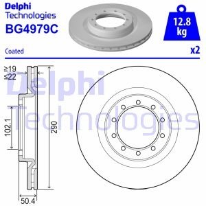 Гальмiвнi диски Delphi BG4979C