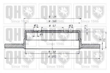 Гальмiвнi диски Quinton Hazell BDC4795